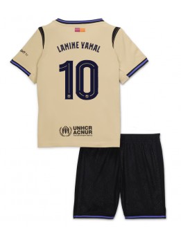 Billige Barcelona Lamine Yamal #10 Bortedraktsett Barn 2025-26 Kortermet (+ Korte bukser)